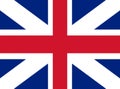 Glossy glass The English version of the Union Flag 1606-1707, also flag of the Kingdom of Great Britain 1707-1801
