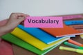 English vocabulary word card