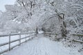 English winter snow