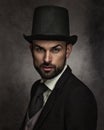 Englishman and gentleman. Retro styled male portrait Royalty Free Stock Photo