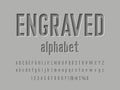 Engraved font