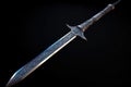 Engraved Ancient sword fantasy silver. Generate Ai