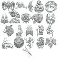 Engraved decorative emblems