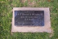 Engraved granite memorial for 1st Lieutenant David T. Wright II in the Veteran`s Memorial Park in Moore, Oklahoma.