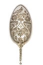Engraved silver spoon
