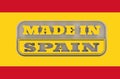 Engraved stamp with made in Spain text