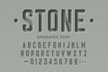 Engraved on stone font Royalty Free Stock Photo