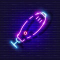 Engraver tool neon icon. Vector illustration for design. Repair tool glowing sign. Construction tools concept