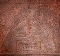 engraving of the goddess nephthys on the sarcophagus of pharaoh ramses Royalty Free Stock Photo