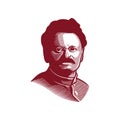 Leon Trotsky - Engraving Royalty Free Stock Photo