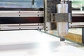 Engraving machine cuts out on the metal Royalty Free Stock Photo