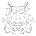 Engraving ornament vector