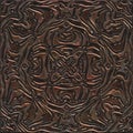 Engraving on a rusty corrosion metal sheet. Etchings art. Bas - relief panels. Wallpaper in techno style. Aged iron illustration Royalty Free Stock Photo