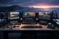 Enhance video editing with dual monitors for increased productivity and expanded workspace