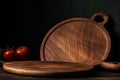 Brown Round Cutting Board: Essential Kitchen Utensils (AI Generated)