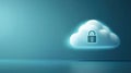 Enhanced cloud security, protecting your valuable digital assets in the cloud with advanced lock technology Royalty Free Stock Photo