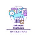 Enhanced healthcare concept icon