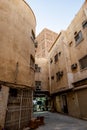 An Empty Street in the Ad Dirah Souq Area of Riyadh, Saudi Arabia. Royalty Free Stock Photo