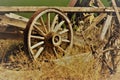 Enhanced picture of old wagon wheel
