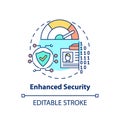 Enhanced security concept icon