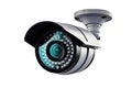 Enhanced Security Isolated CCTV Security Camera on White Background. created with Generative AI