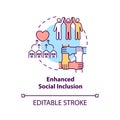 Enhanced social inclusion concept icon