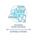 Enhanced social inclusion concept icon