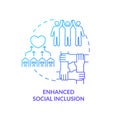 Enhanced social inclusion concept icon