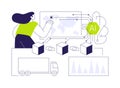 Enhanced Transparency with AI-Backed Blockchain abstract concept vector illustration.