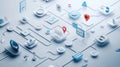 Enhanced Visual Representation of Optimized Technical Support and Customer Service Workflow Icons for Effective Communication