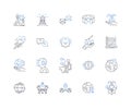 Enhancement line icons collection. Improvement, Boost, Augment, Upgrade, Progress, Refinement, Advancement vector and