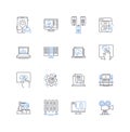 Enhancements line icons collection. Amplify, Boost, Fine-tune, Upgrade, Refine, Revamp, Elevate vector and linear