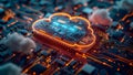 Enhancing Cloud Security with Visible Firewalls, Encryption Protocols, and Monitoring Interface.