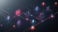 Enhancing Customer Service Workflow with Vibrant Geometric Icons for Optimized Technical Support Solutions
