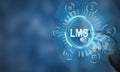 Enhancing E-learning with Artificial Intelligence, LMS revolutionize learning and teaching at school, at work, from home. Royalty Free Stock Photo