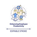 Enhancing employee productivity concept icon