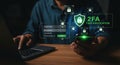 Enhancing Online Security Two Factor Authentication on Laptop and Mobile for Protection Against Cyber Threats Royalty Free Stock Photo