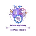 Enhancing safety concept icon