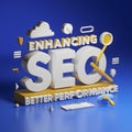 ENHANCING SEO FOR BETTER AD PERFORMANCE Royalty Free Stock Photo