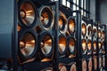 Enhancing sound impact massive speakers emphasizing dynamic range and power for high volume concept Royalty Free Stock Photo