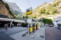 ENI Italian multinational oil and gas company. Small gas station in Positano, Italy