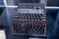 Enigma Machine, Used to decode enemy messages during WWII, Bletchley Park, Milton Keynes, Britain. Poland, Warsaw - July Royalty Free Stock Photo