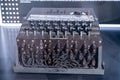 Enigma Machine, Used to decode enemy messages during WWII, Bletchley Park, Milton Keynes, Britain. Poland, Warsaw - July