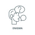 Enigma vector line icon, linear concept, outline sign, symbol