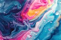 Enigmatic Abstract colorful liquid. Generate Ai Royalty Free Stock Photo