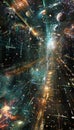 Enigmatic abstract representation of a digital universe exploring infinite dimensions
