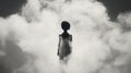 Enigmatic Afro-caribbean Woman Emerging From Smoke