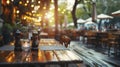 The Enigmatic Beauty of a Blurred Background in an Outdoor Restaurant Scene