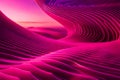 Enigmatic Beauty: Surreal Gradient Magenta-Pink Satin Texture Background with Unpredictable and Chaotic Folds with Generative AI