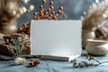 Enigmatic Blank Canvas Amidst Rustic Elegance. Generative AI